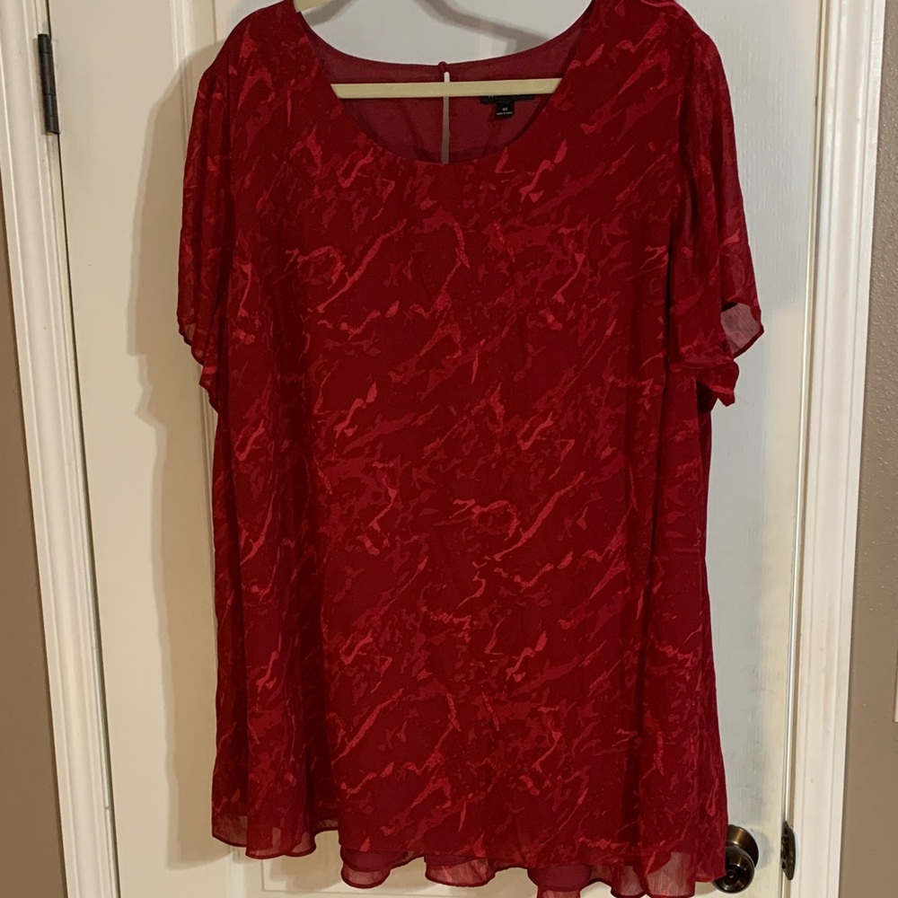 H by Halston Rich Red Blouse